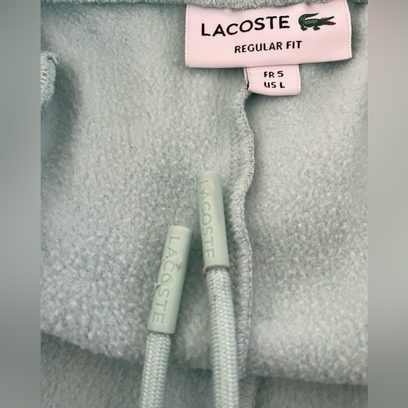 Lacoste Men’s Regular Fit Fleece Shorts – Aqua | Size Large | 8” Inseam - Picture 16 of 16
